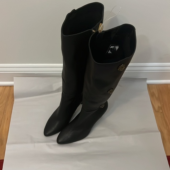 Kurt Geiger London Shoreditch 85 Leather Eagle Head Knee Boots - Picture 10 of 16